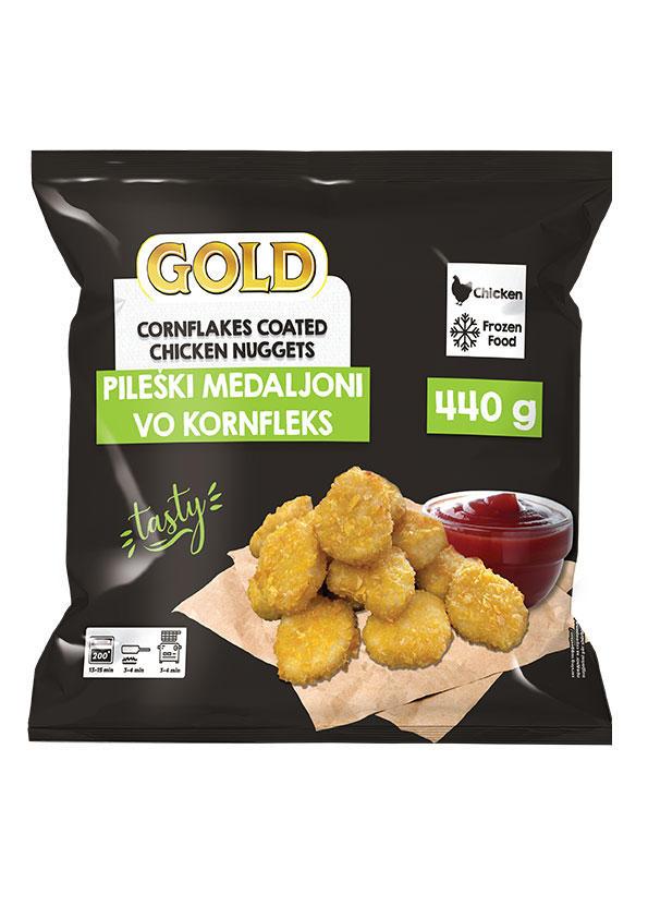 GOLD CORNFLAKES COATED CHICKEN NUGGETS 440 G