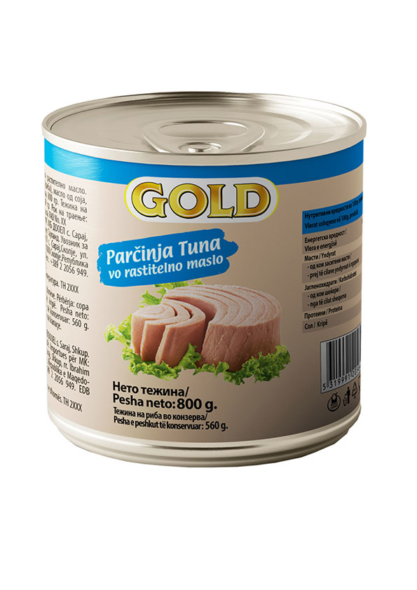 Gold chunk tuna in vegetable oil 800 g